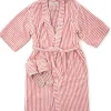 Robe & Slipper Set - Lauren'S Pink Stripe^Business & Pleasure Co. Fashion