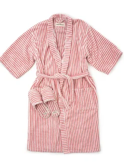 Robe & Slipper Set - Lauren'S Pink Stripe^Business & Pleasure Co. Fashion
