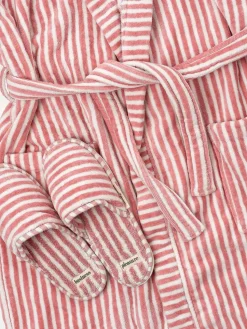 Robe & Slipper Set - Lauren'S Pink Stripe^Business & Pleasure Co. Fashion