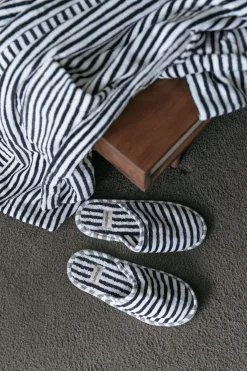 Robe & Slipper Set - Lauren'S Navy Stripe^Business & Pleasure Co. Clearance