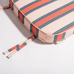 The Al Fresco Chair Cushion - Bistro Dusty Pink Stripe^Business & Pleasure Co. Clearance