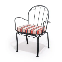 The Al Fresco Chair Cushion - Bistro Dusty Pink Stripe^Business & Pleasure Co. Clearance