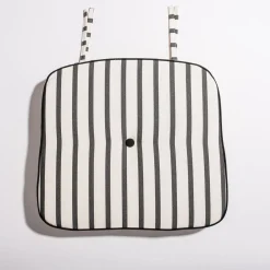 The Al Fresco Chair Cushion - Monaco Black Stripe^Business & Pleasure Co. Discount