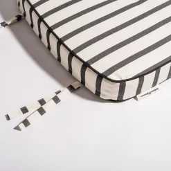 The Al Fresco Chair Cushion - Monaco Black Stripe^Business & Pleasure Co. Discount
