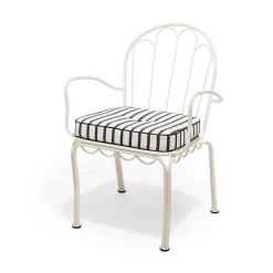 The Al Fresco Chair Cushion - Monaco Black Stripe^Business & Pleasure Co. Discount