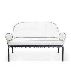 The Al Fresco Love Seat Cushion Set - Rivie White^Business & Pleasure Co. New