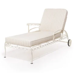 The Al Fresco Sun Lounger Cushion - Monaco Natural Stripe^Business & Pleasure Co. New