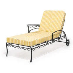 The Al Fresco Sun Lounger Cushion - Monaco Mimosa Stripe^Business & Pleasure Co. Clearance