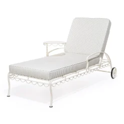 The Al Fresco Sun Lounger Cushion - Lauren'S Sage Stripe^Business & Pleasure Co. Outlet