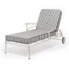 The Al Fresco Sun Lounger Cushion - Monaco Black Stripe^Business & Pleasure Co. New