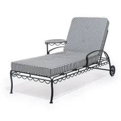 The Al Fresco Sun Lounger Cushion - Lauren'S Navy Stripe^Business & Pleasure Co. Fashion