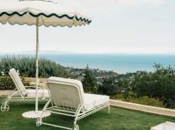 The Al Fresco Sun Lounger Cushion - Rivie White^Business & Pleasure Co. Discount