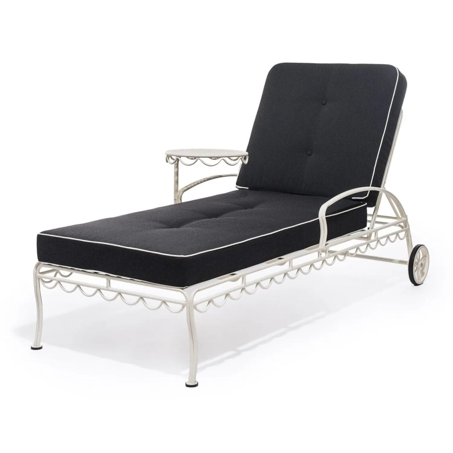 The Al Fresco Sun Lounger Cushion - Rivie Black^Business & Pleasure Co. Outlet