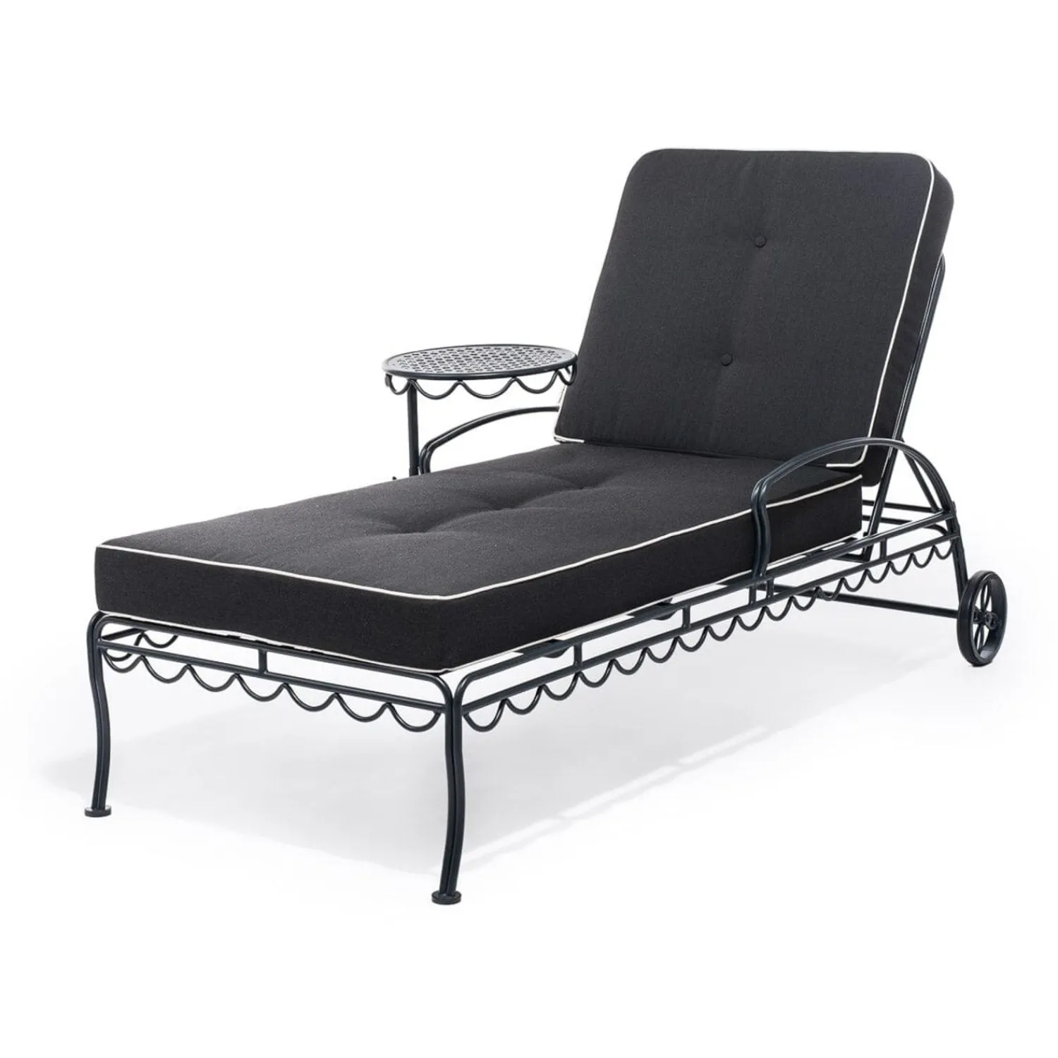 The Al Fresco Sun Lounger Cushion - Rivie Black^Business & Pleasure Co. Outlet