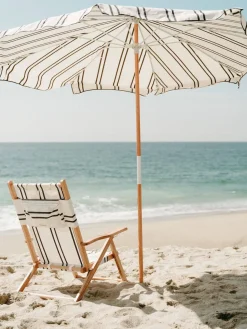 The Amalfi Umbrella - Black Two Stripe^Business & Pleasure Co. Sale