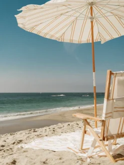 The Amalfi Umbrella - Sand Two Stripe^Business & Pleasure Co. New