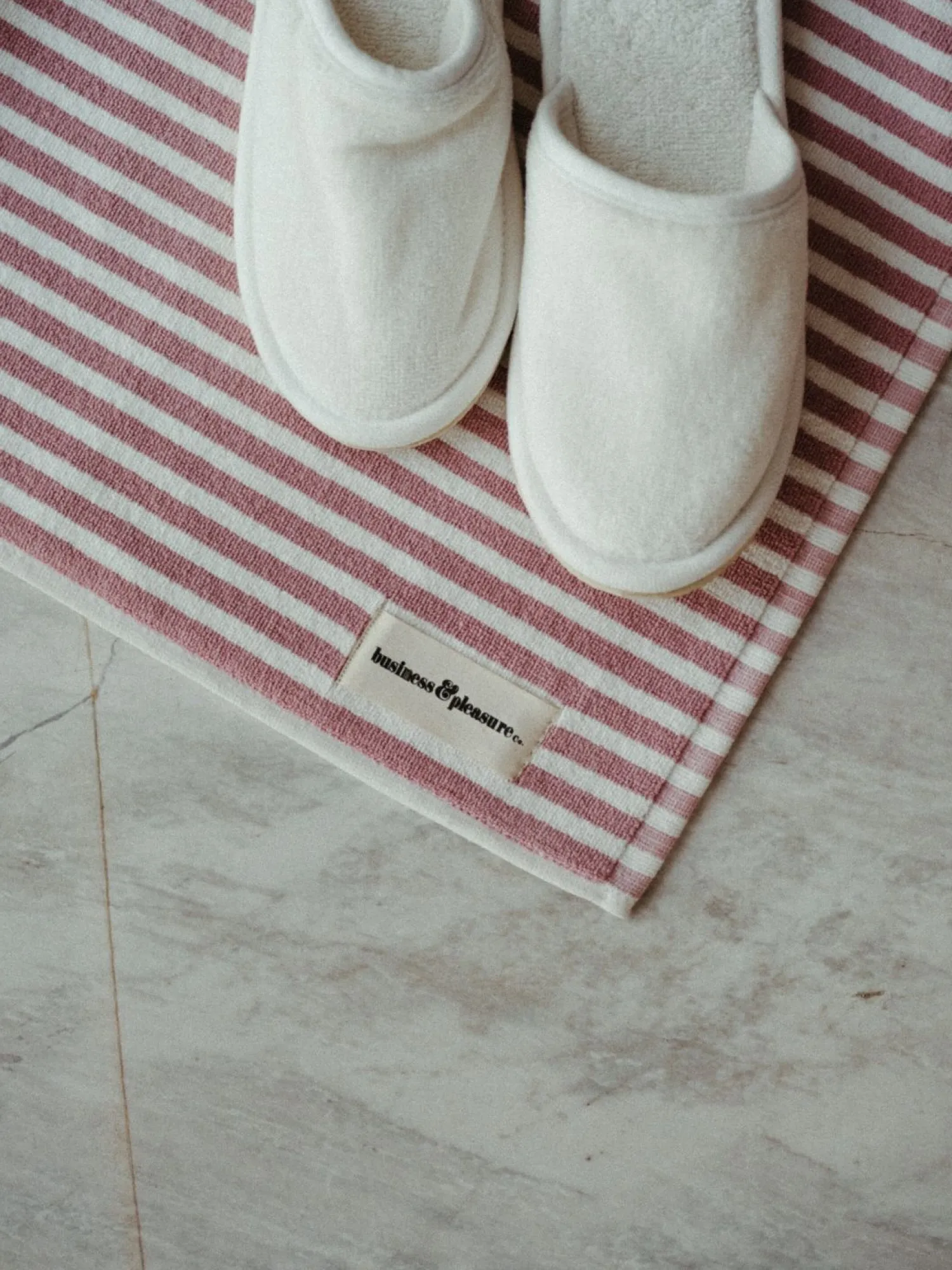 The Bath Mat - Lauren'S Pink Stripe^Business & Pleasure Co. Best