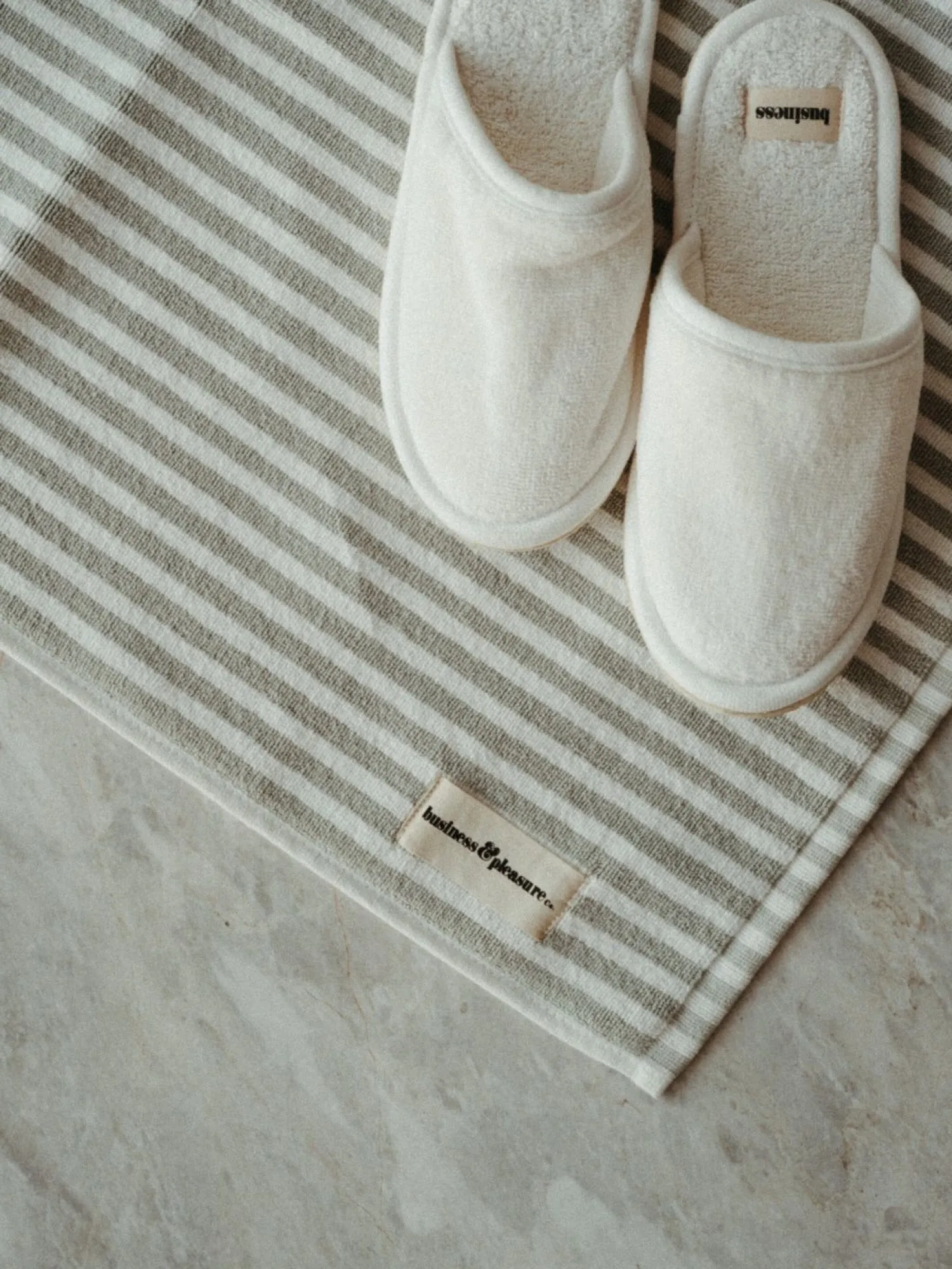 The Bath Mat - Lauren'S Sage Stripe^Business & Pleasure Co. Outlet