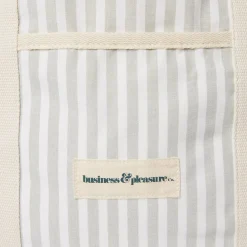 The Beach Bag - Lauren'S Sage Stripe^Business & Pleasure Co. Clearance