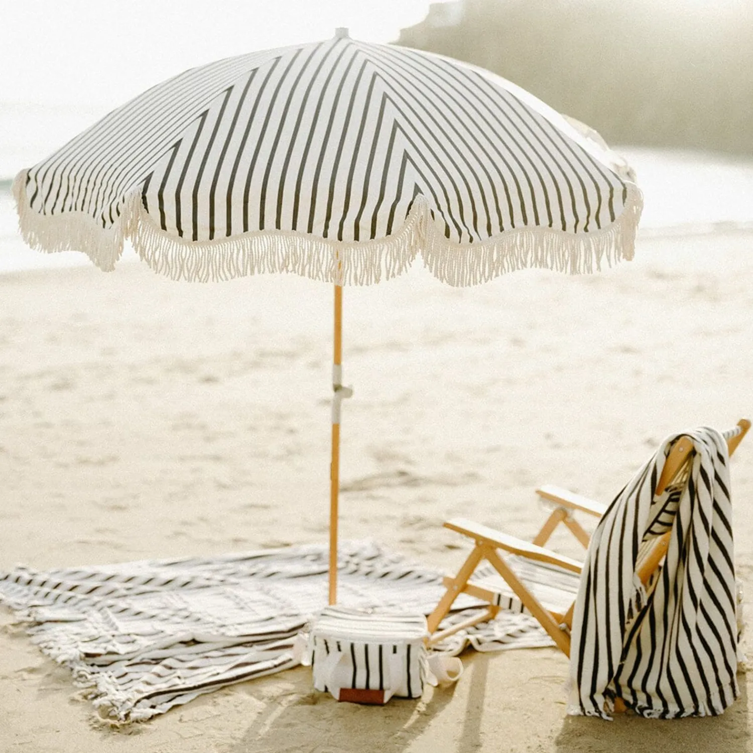 The Beach Blanket - Monaco Black Stripe^Business & Pleasure Co. Online