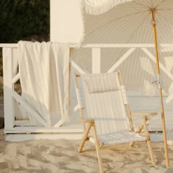 The Beach Towel - Monaco Natural Stripe^Business & Pleasure Co. Best