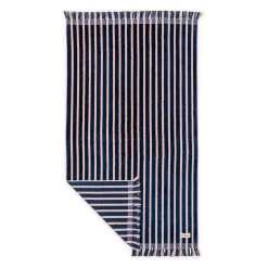 The Beach Towel - Monaco Navy And Pink Stripe^Business & Pleasure Co. Fashion