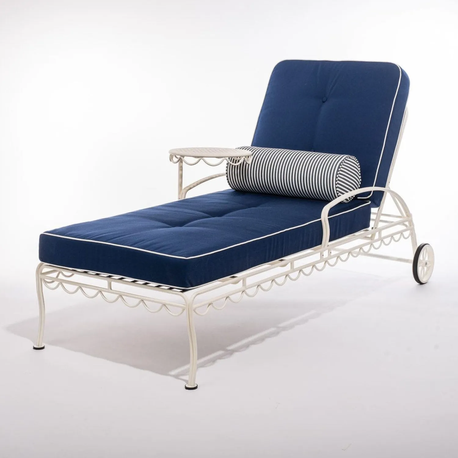 The Bolster Pillow - Laurens Navy Stripe^Business & Pleasure Co. Online