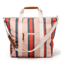 The Cooler Tote Bag - Bistro Dusty Pink Stripe^Business & Pleasure Co. Fashion