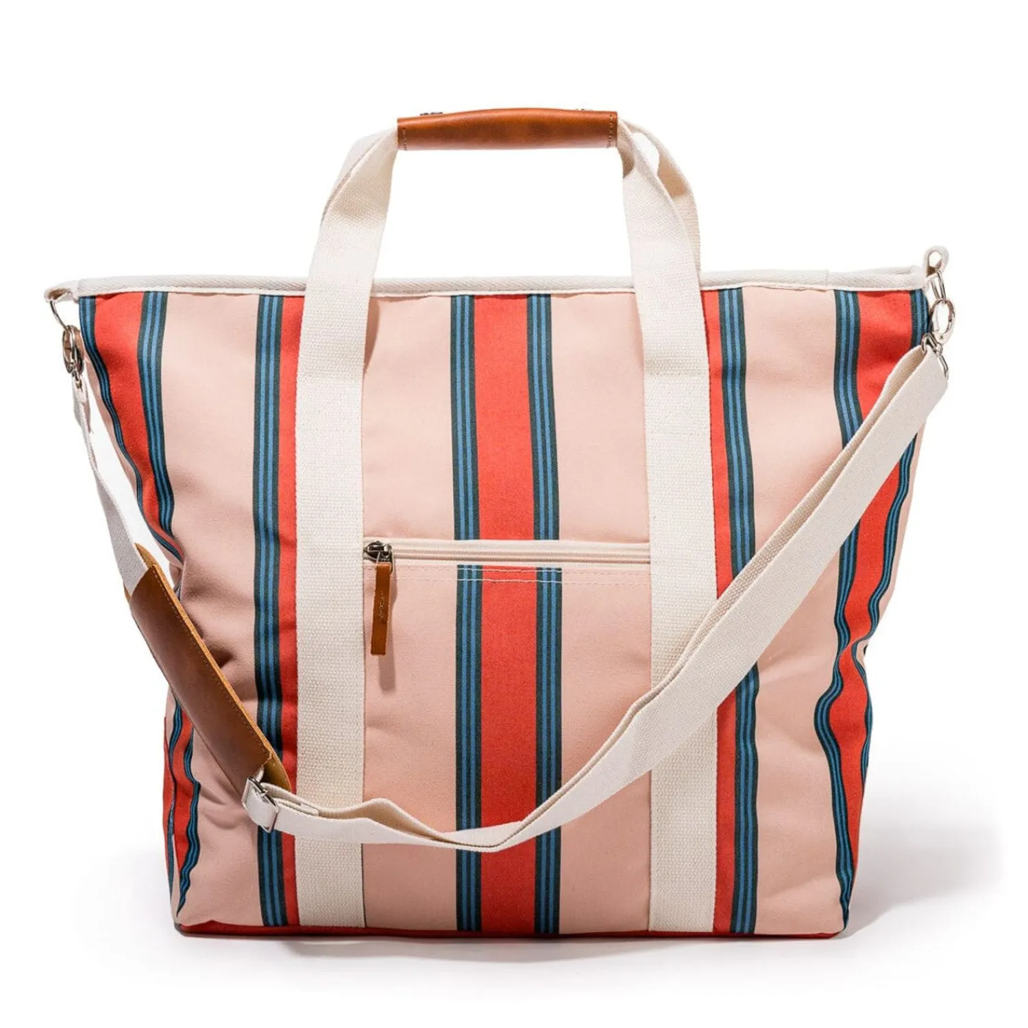 The Cooler Tote Bag - Bistro Dusty Pink Stripe^Business & Pleasure Co. Fashion