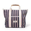 The Cooler Tote Bag - Monaco Navy And Pink Stripe^Business & Pleasure Co. Sale