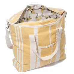The Cooler Tote Bag - Vintage Yellow Stripe^Business & Pleasure Co. Online