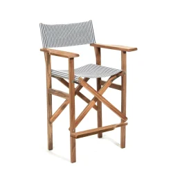 The Directors Chair - Bar Height - Lauren'S Navy Stripe^Business & Pleasure Co. Clearance