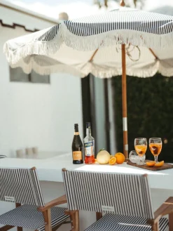 The Directors Chair - Bar Height - Lauren'S Navy Stripe^Business & Pleasure Co. Clearance