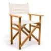 The Directors Chair - Table Height - Monaco Natural Stripe^Business & Pleasure Co. Outlet
