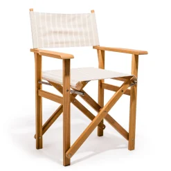 The Directors Chair - Table Height - Monaco Natural Stripe^Business & Pleasure Co. Outlet
