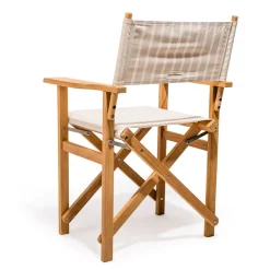 The Directors Chair - Table Height - Monaco Natural Stripe^Business & Pleasure Co. Outlet