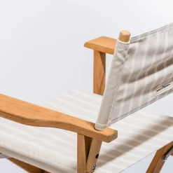 The Directors Chair - Table Height - Monaco Natural Stripe^Business & Pleasure Co. Outlet
