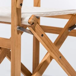 The Directors Chair - Table Height - Monaco Natural Stripe^Business & Pleasure Co. Outlet