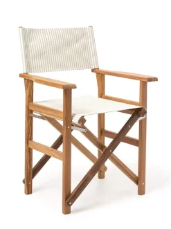 The Directors Chair - Table Height - Lauren'S Sage Stripe^Business & Pleasure Co. Fashion
