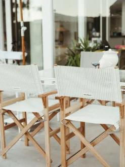 The Directors Chair - Table Height - Lauren'S Sage Stripe^Business & Pleasure Co. Fashion