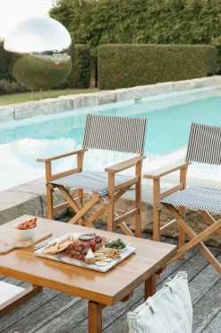 The Directors Chair - Table Height - Lauren'S Navy Stripe^Business & Pleasure Co. Hot