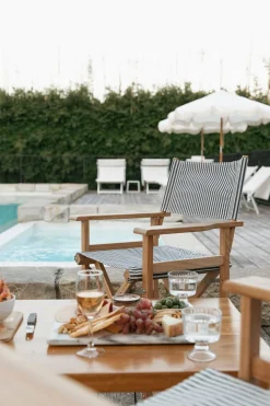 The Directors Chair - Table Height - Lauren'S Navy Stripe^Business & Pleasure Co. Hot