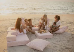 The Euro Throw Pillow - Lauren'S Pink Stripe^Business & Pleasure Co. Online