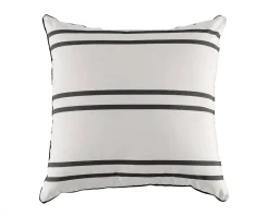The Euro Throw Pillow - Malibu Black Stripe^Business & Pleasure Co. Discount
