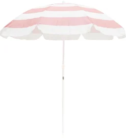 The Family Beach Umbrella - Pink Capri Stripe^Business & Pleasure Co. Hot