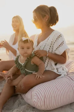 The Floor Pillow - Lauren'S Pink Stripe^Business & Pleasure Co. Fashion