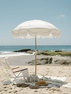 The Holiday Beach Blanket - Sage Capri Stripe^Business & Pleasure Co. New