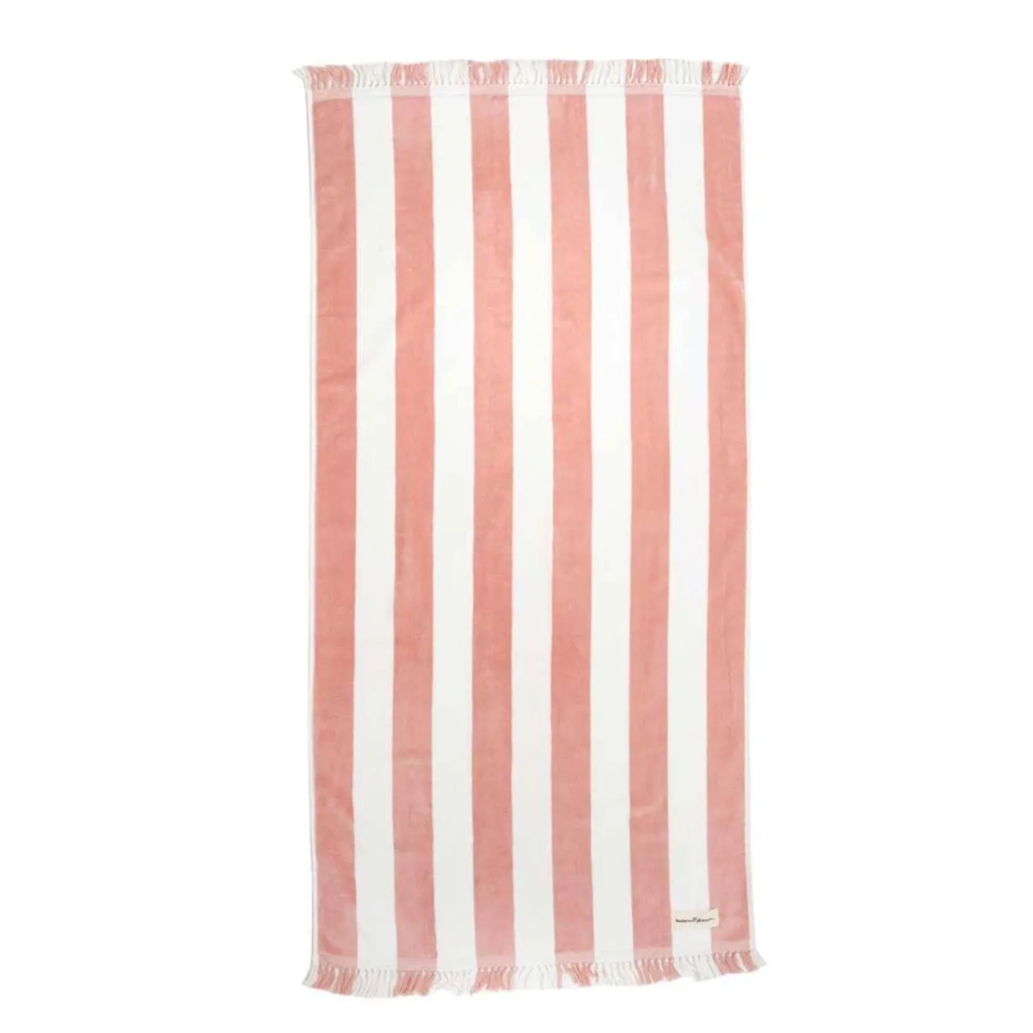The Holiday Beach Towel - Pink Capri Stripe^Business & Pleasure Co. Hot
