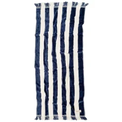 The Holiday Beach Towel - Navy Capri Stripe^Business & Pleasure Co. Online