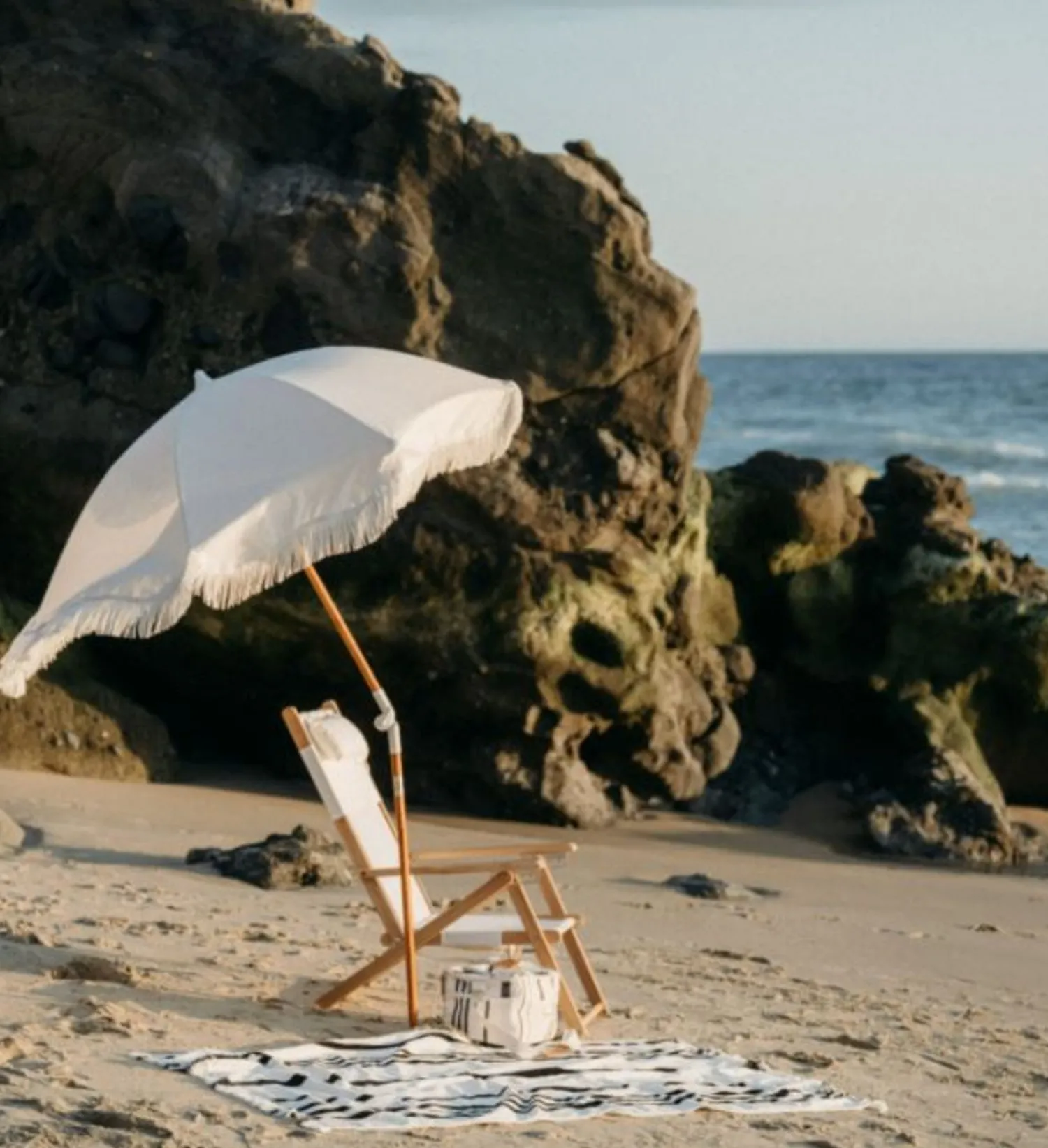 The Holiday Beach Umbrella - Antique White^Business & Pleasure Co. Online
